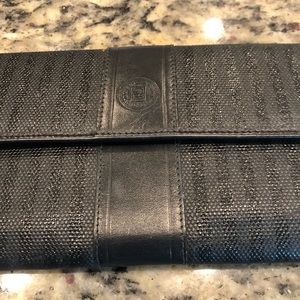 Fendi Black Textured Leather Clutch
